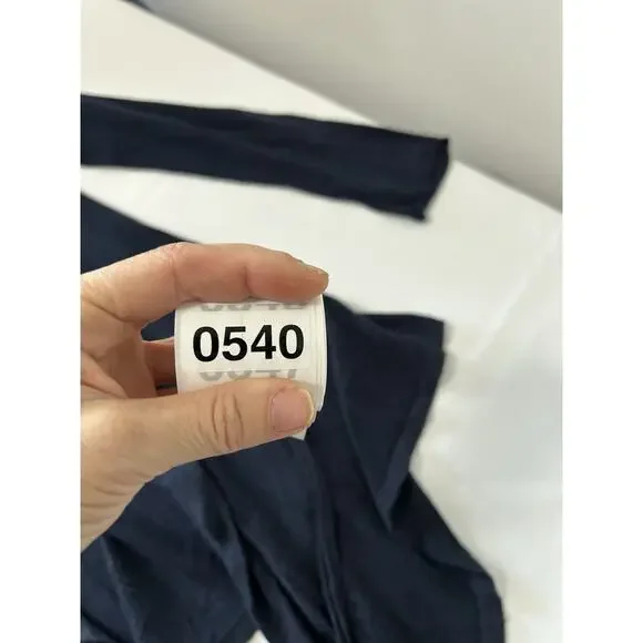 VINCE Drape Front Waterfall Navy Blue Open Wool Cardigan‎ Sweater Medium $275 - Picture 9 of 9